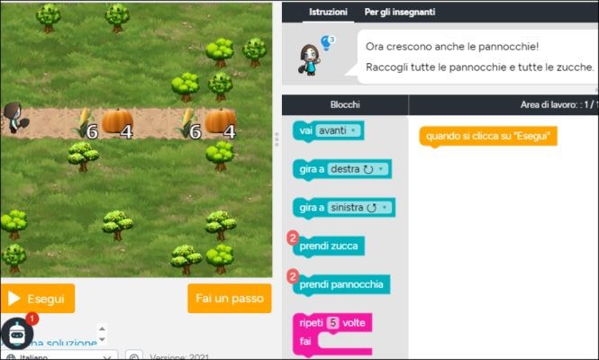 Cicli con la contadina - CORSO C - Code.org